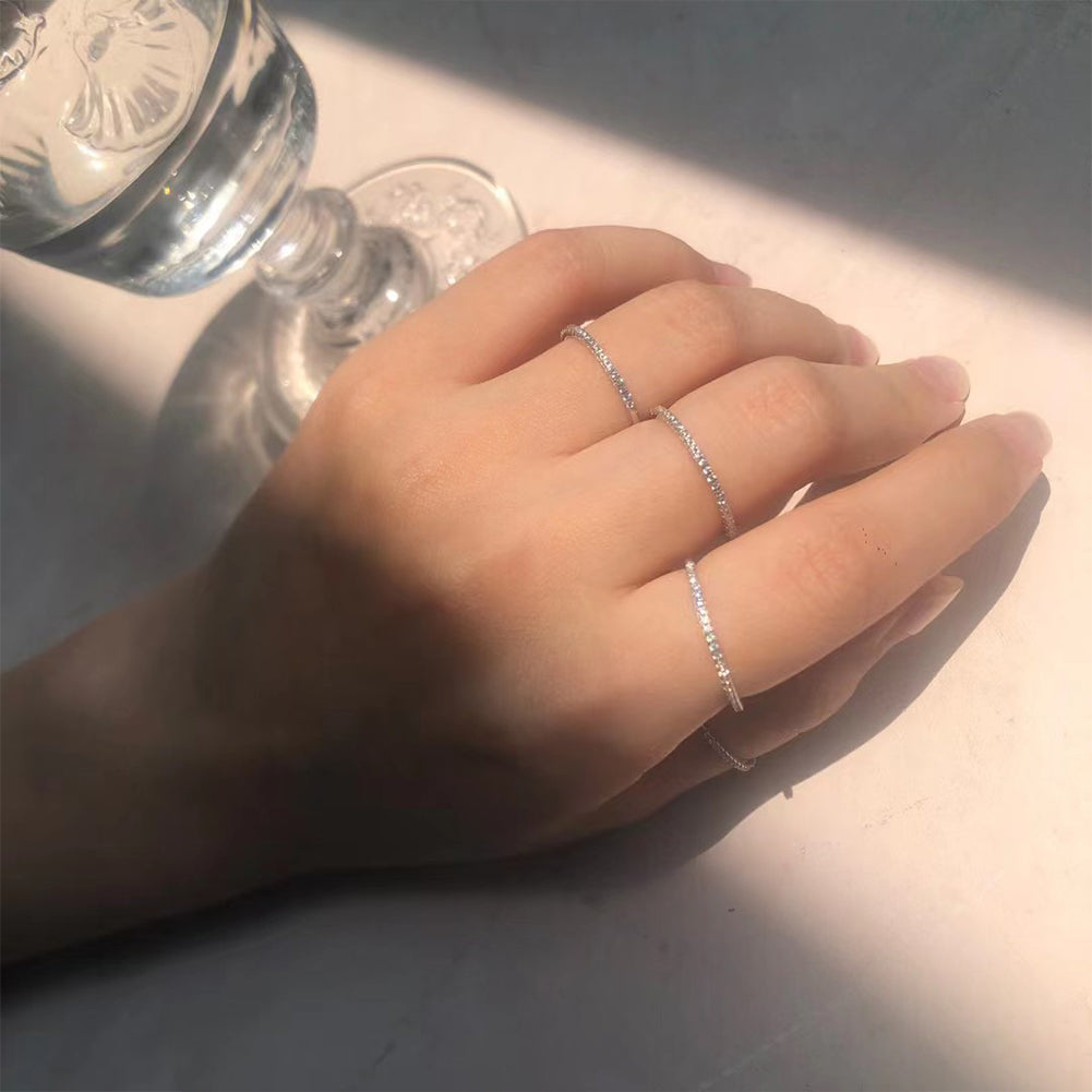 Simulated Diamonds Stackable Ring
