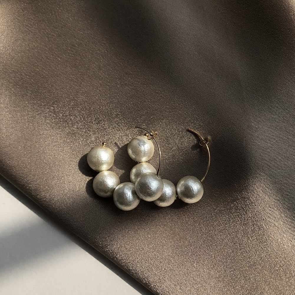 Imitation Cotton Pearl Handmade Earrings