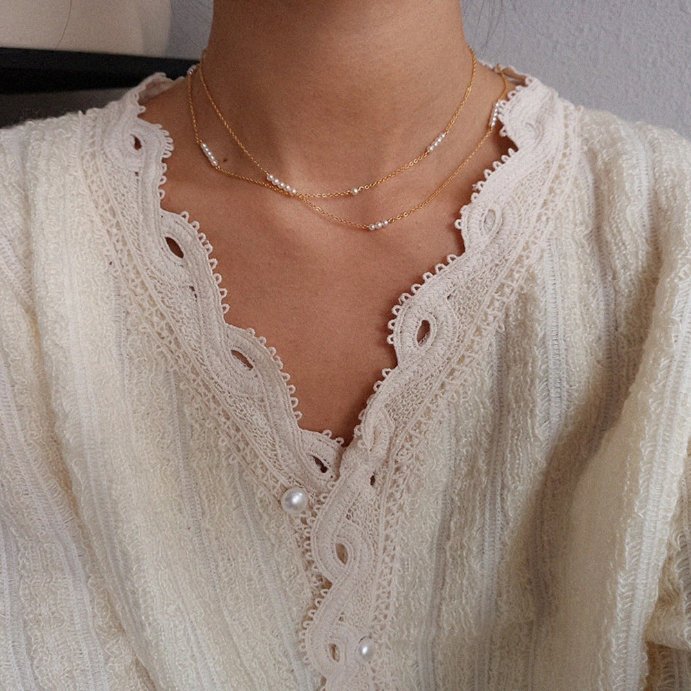 Vintage Multilayer Pearl Necklace