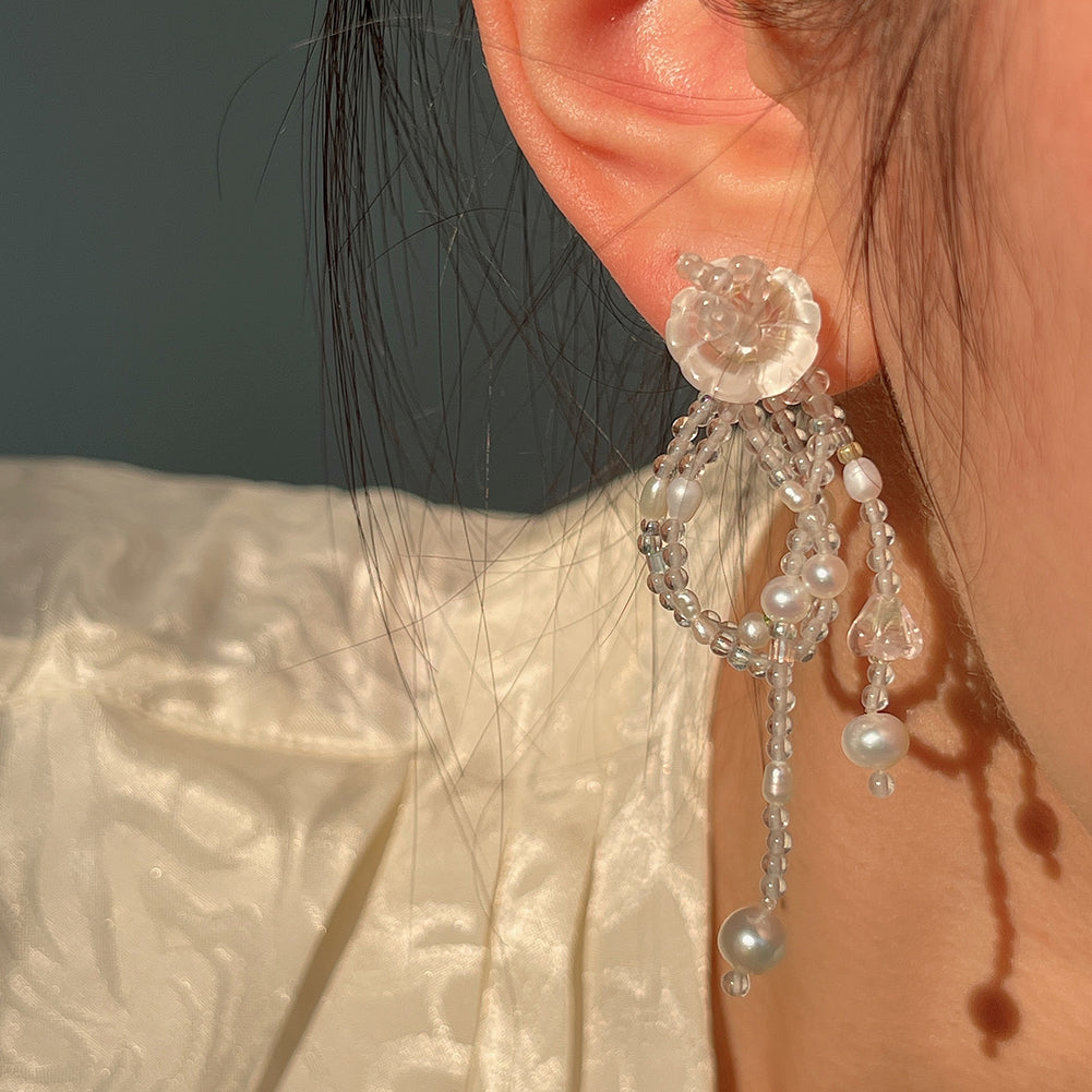 Influencer Program  Handmade Pearl Tassel Earring-Single