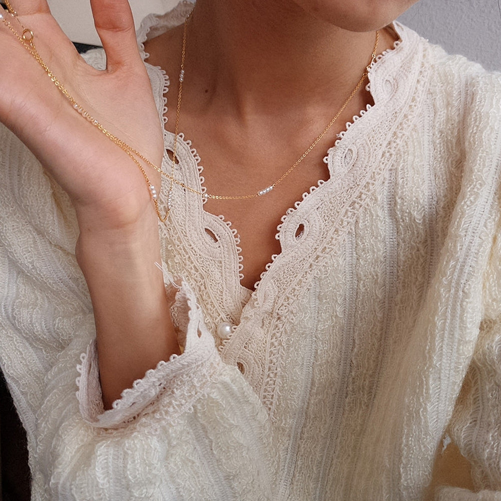 Vintage Multilayer Pearl Necklace
