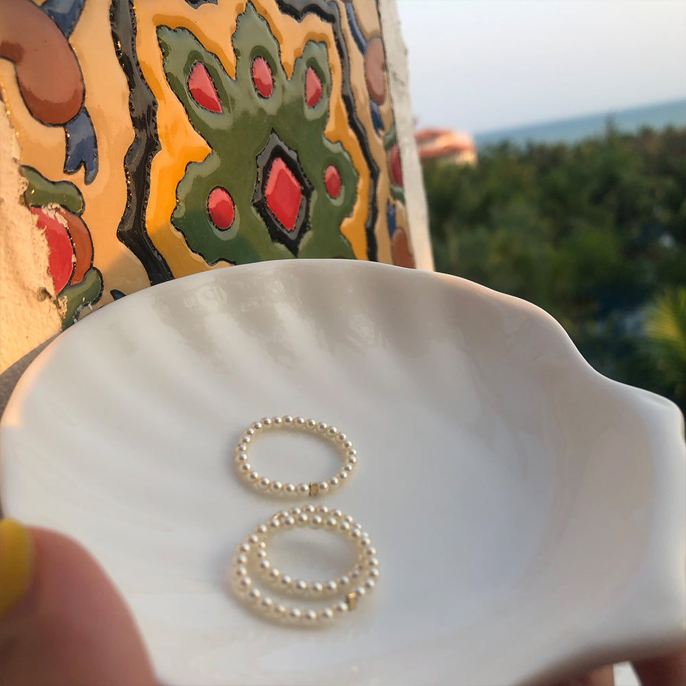 14k Gold Handmade Artificial Pearl Ring