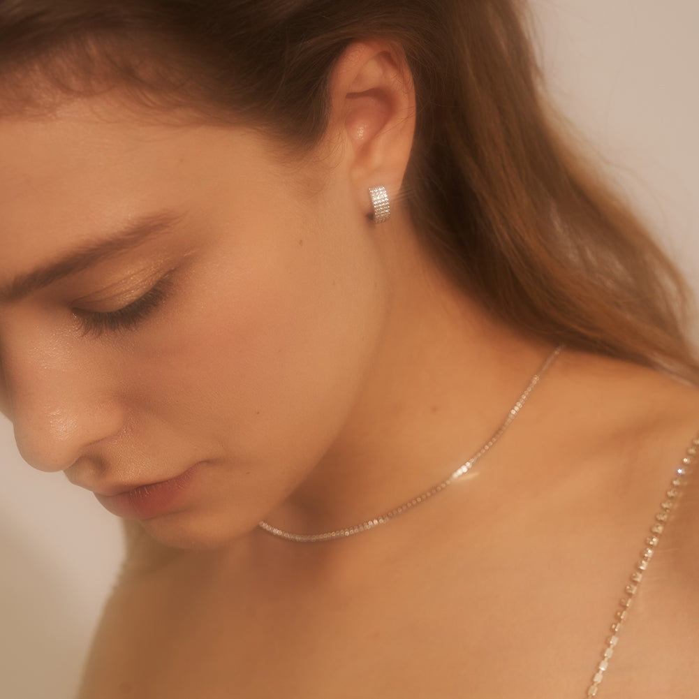 Influencer Program Bright Streamer Tiny Diamond Earrings