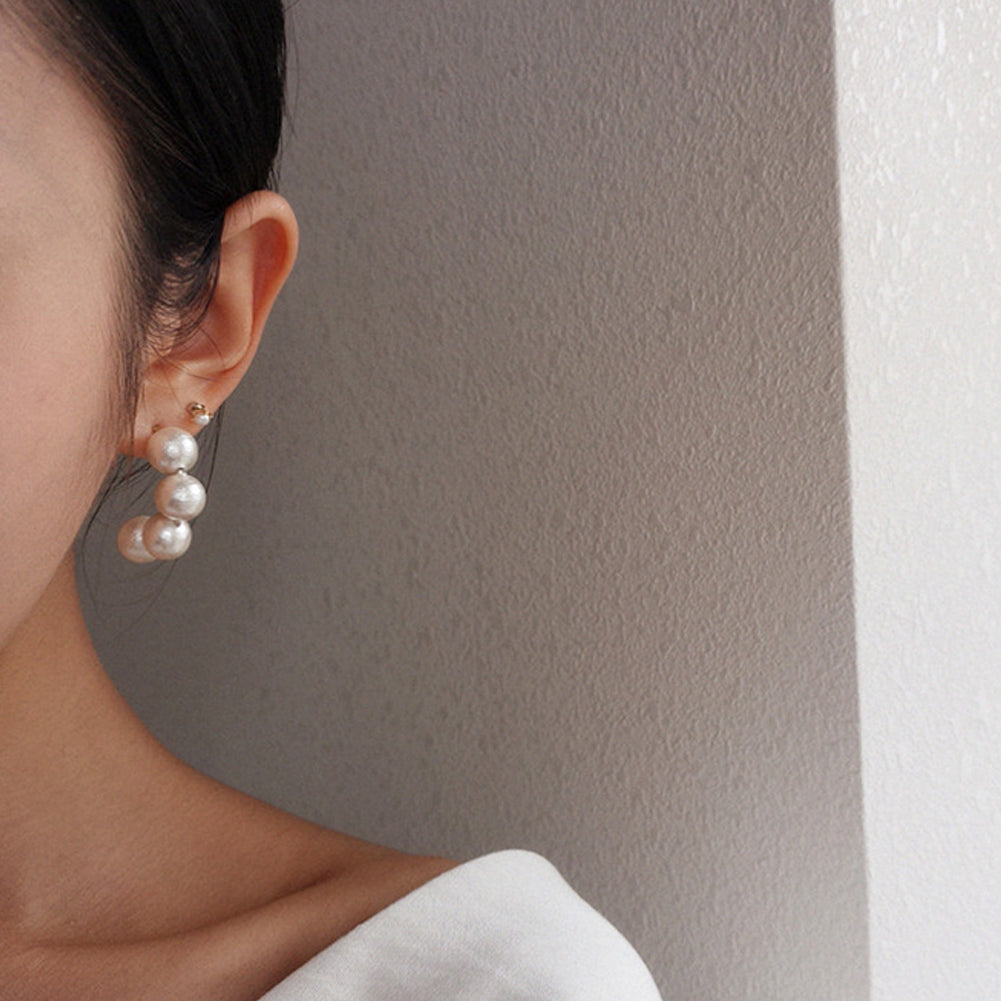 Imitation Cotton Pearl Handmade Earrings