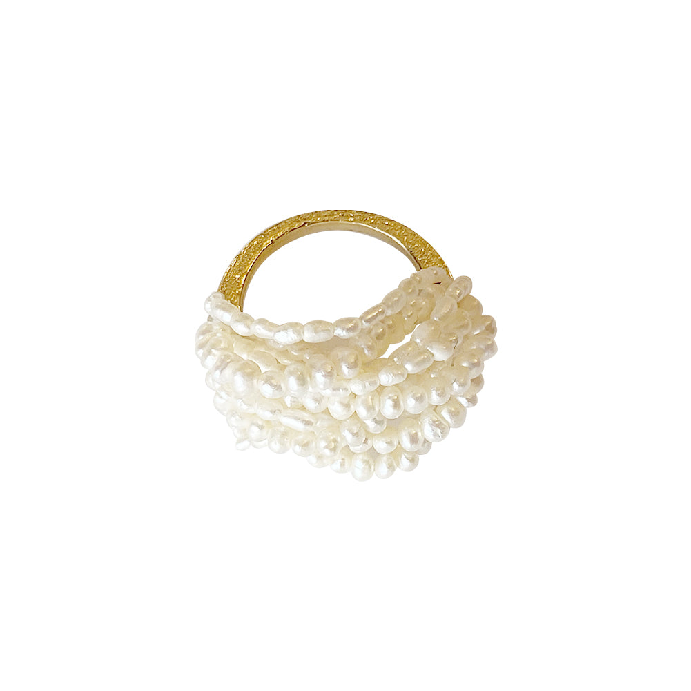 Influencer Program  Handmade Multilayer Freshwater Pearls Ring
