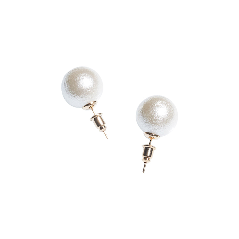 Imitation Cotton Pearl Stud Earrings