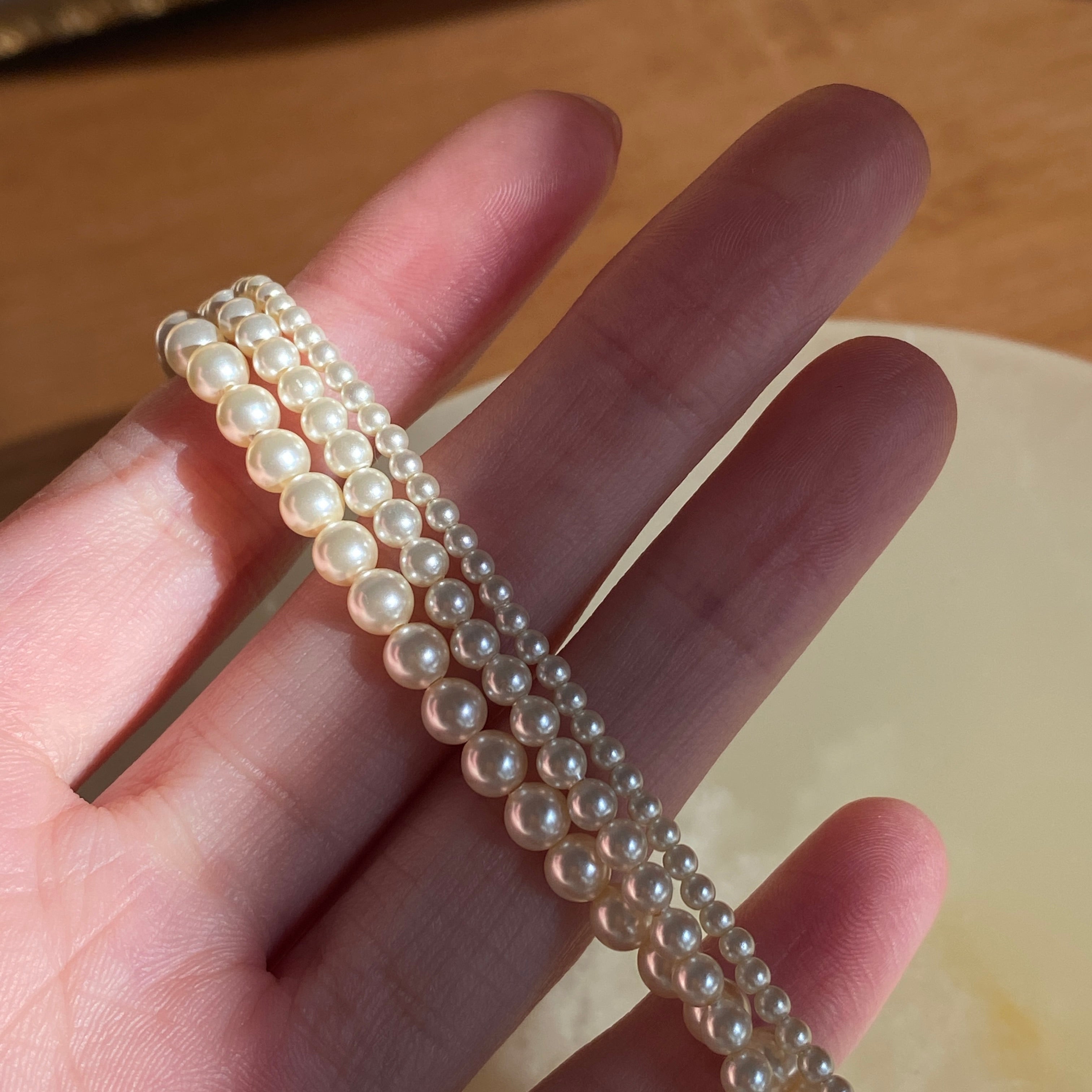 Handmade 14K Gold-Covered Pearl Necklace