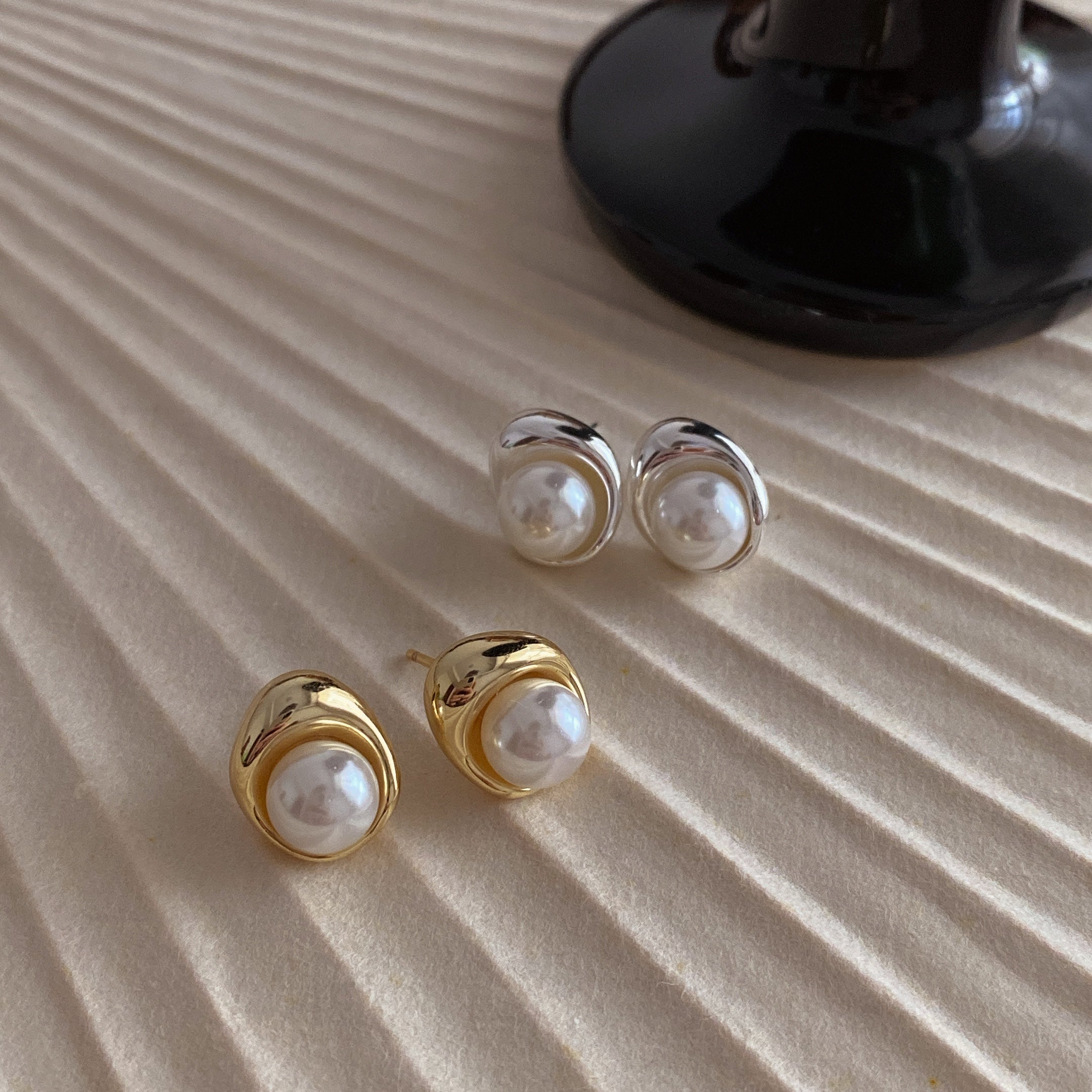 Pearl Earrings 925 Sterling Silver Ear Pins