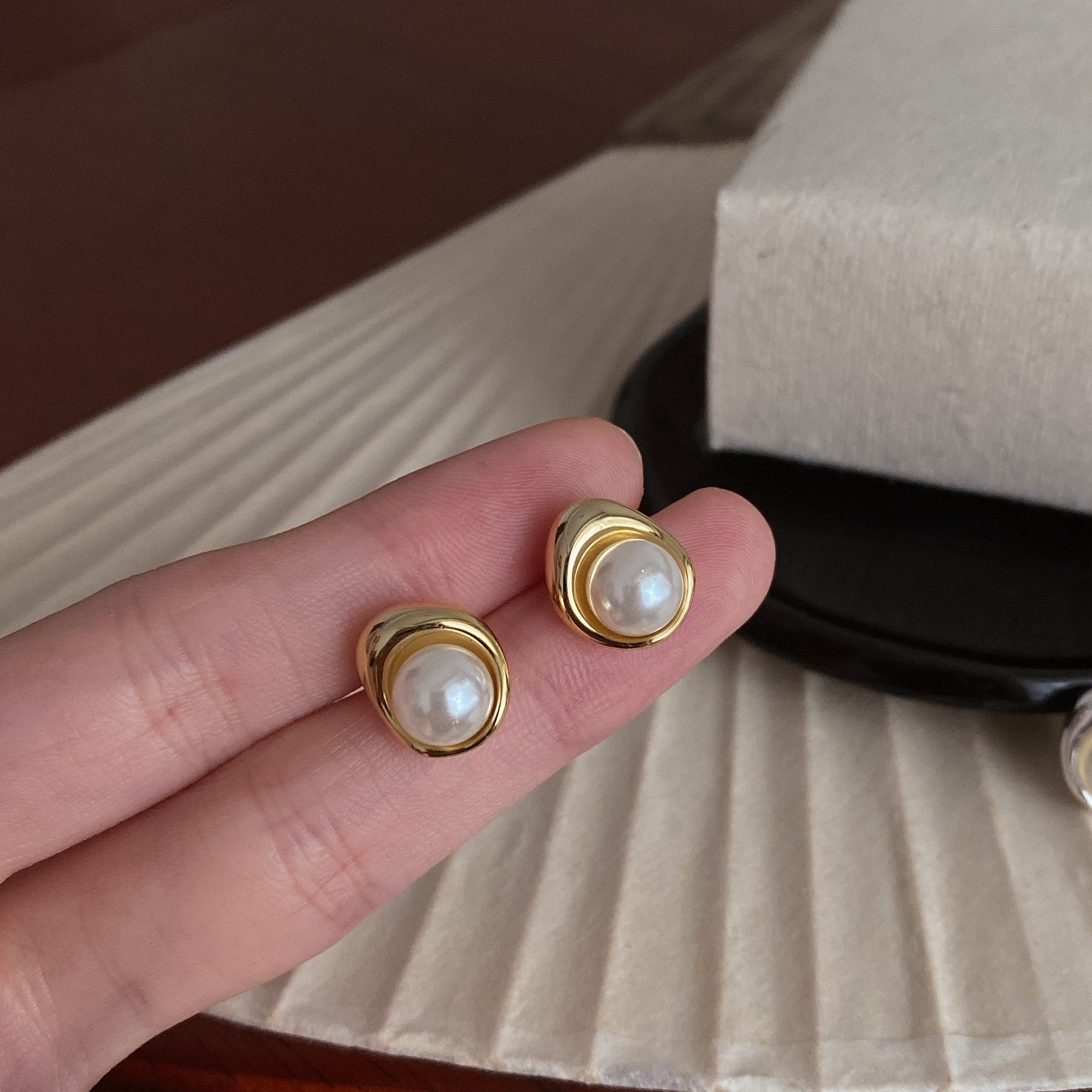 Pearl Earrings 925 Sterling Silver Ear Pins