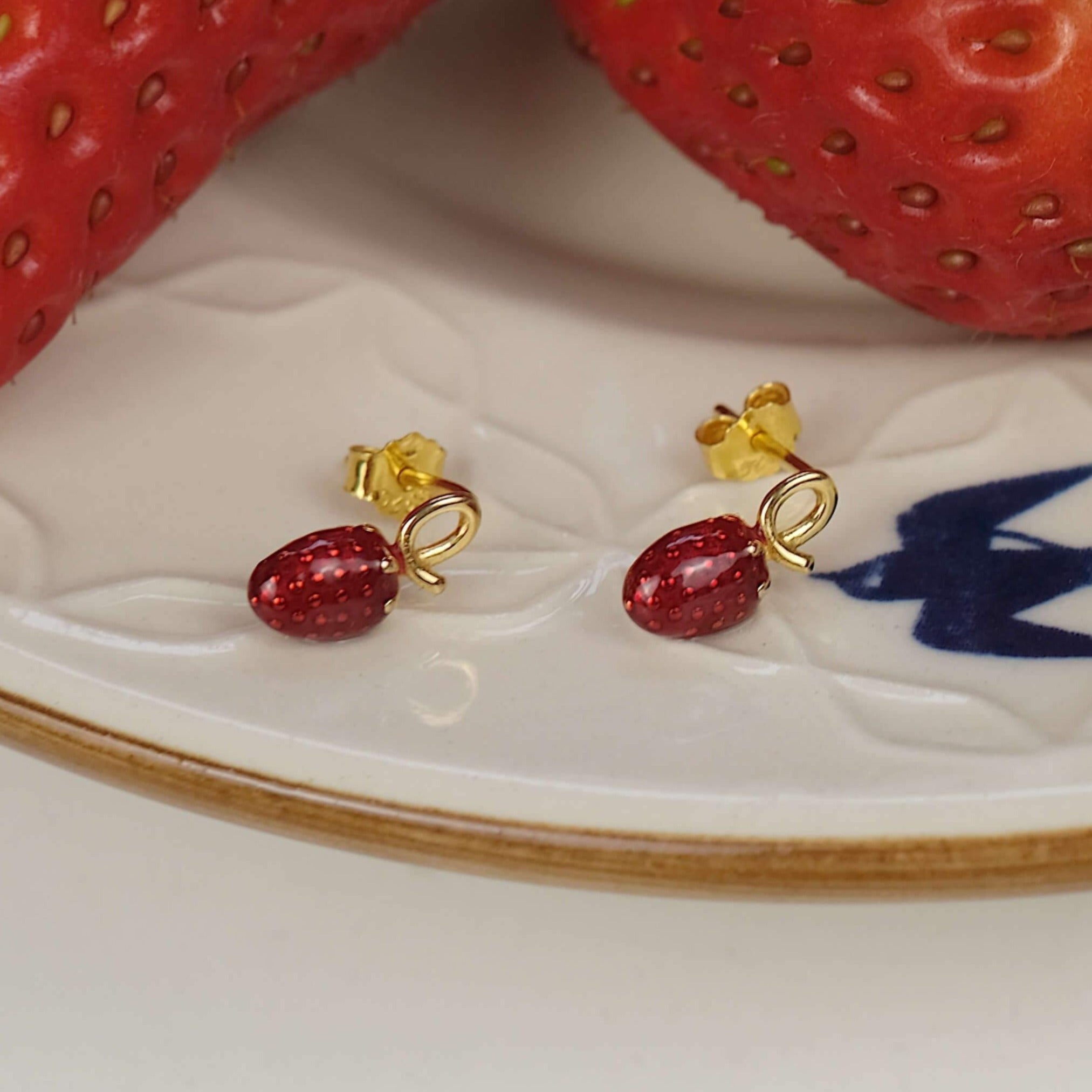 Simple And Cute Strawberry Earrings