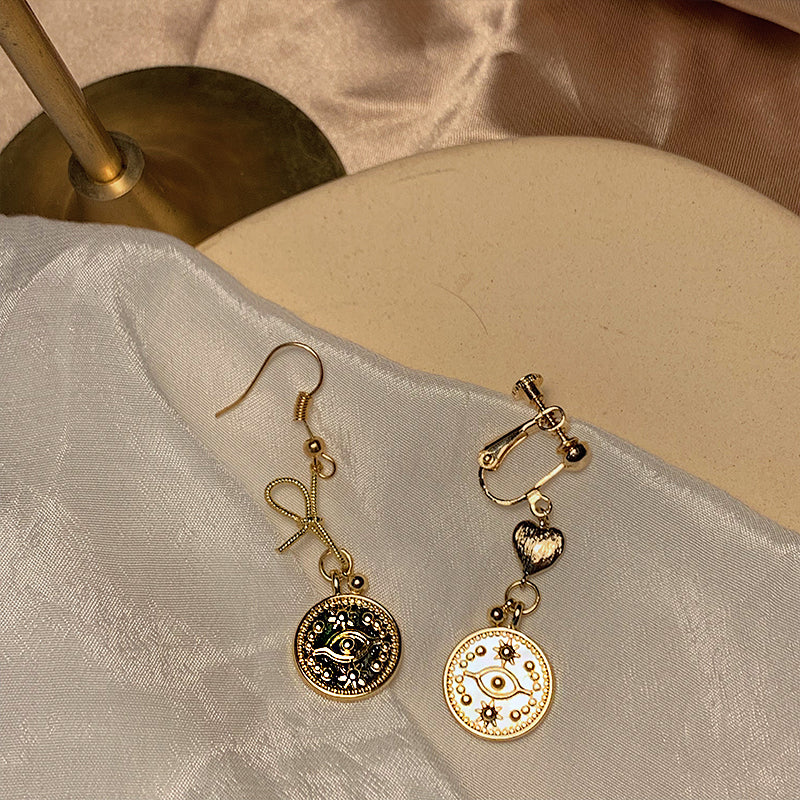 Bowknot & Love & Eyes & Gold Coin Handmade Earrings