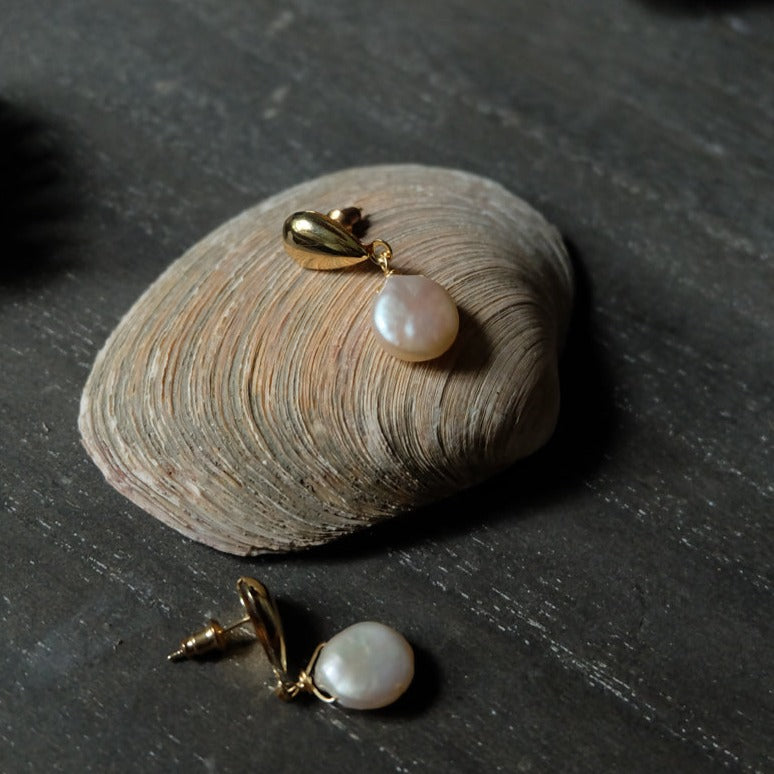 Miss England Baroque Pearl Drop Handmade Earrings