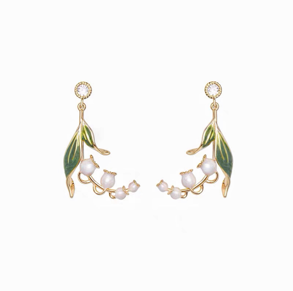 Lily Of The Valley Handmade Earrings-Style 2