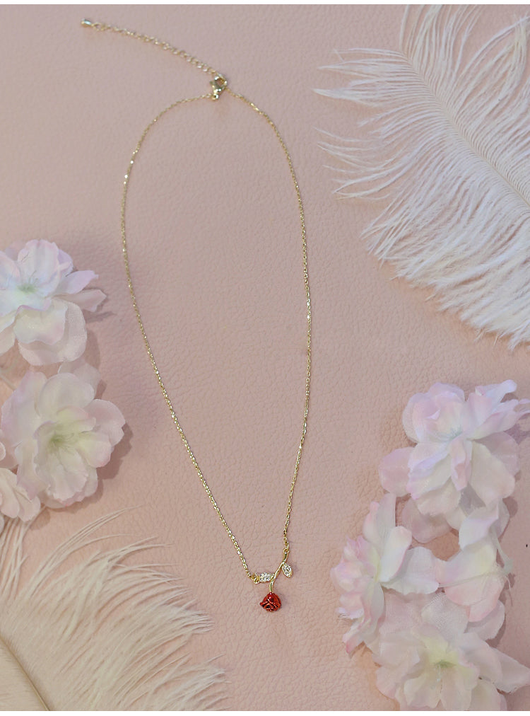 Rose Pendant Handmade Necklace-Style 1