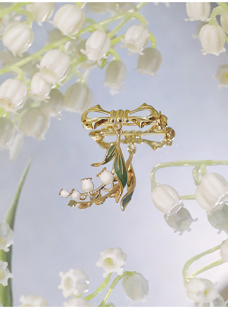 Lily Of The Valley Handmade Brooch