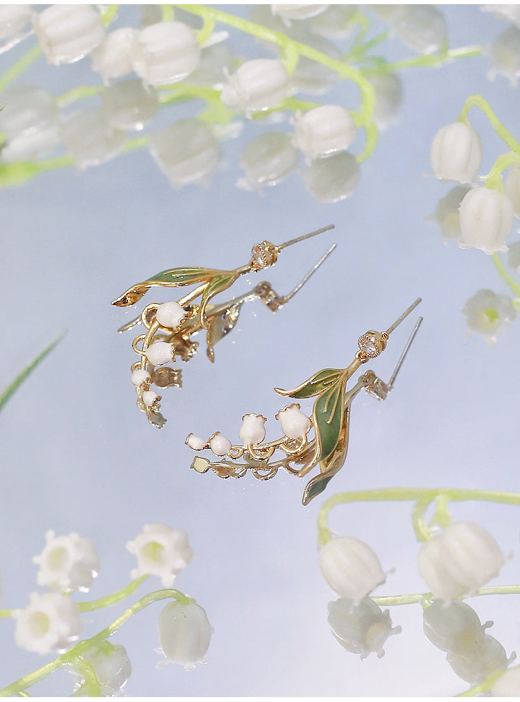 Lily Of The Valley Handmade Ear Clips-Style 2