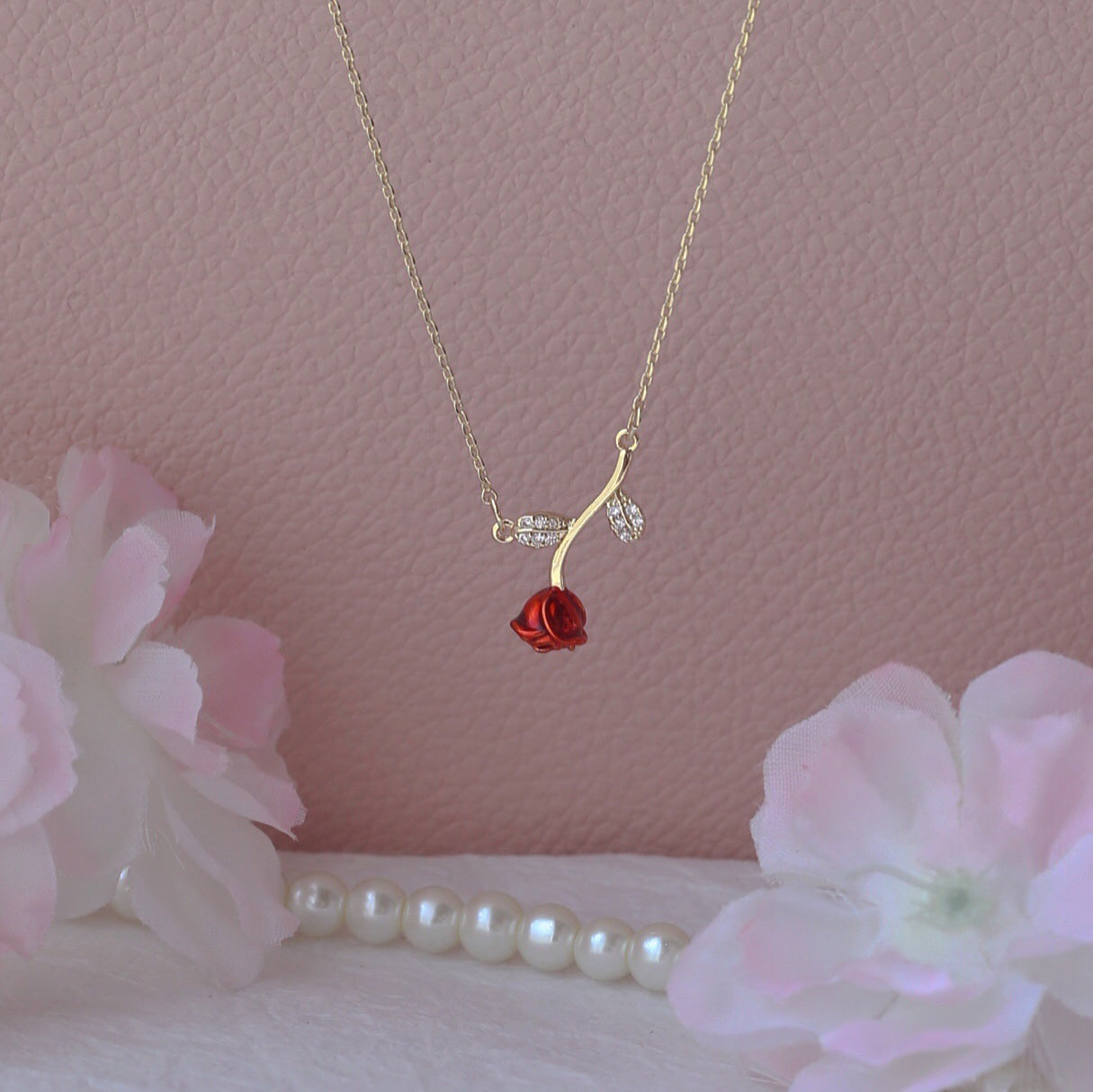 Rose Pendant Handmade Necklace-Style 1