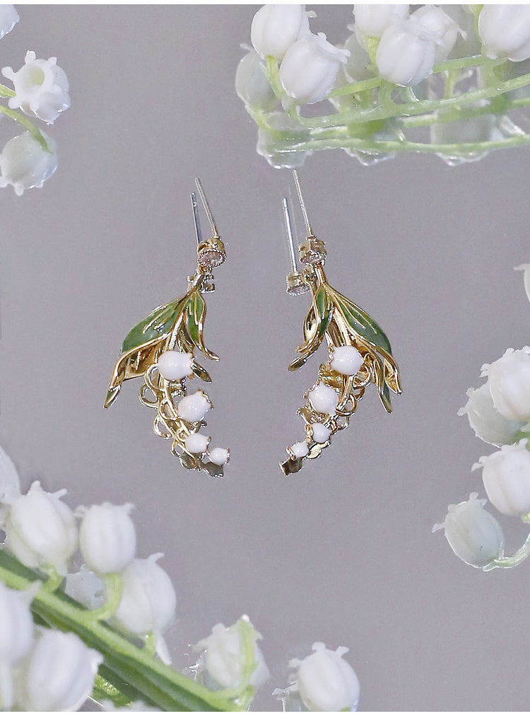 Lily Of The Valley Handmade Ear Clips-Style 2
