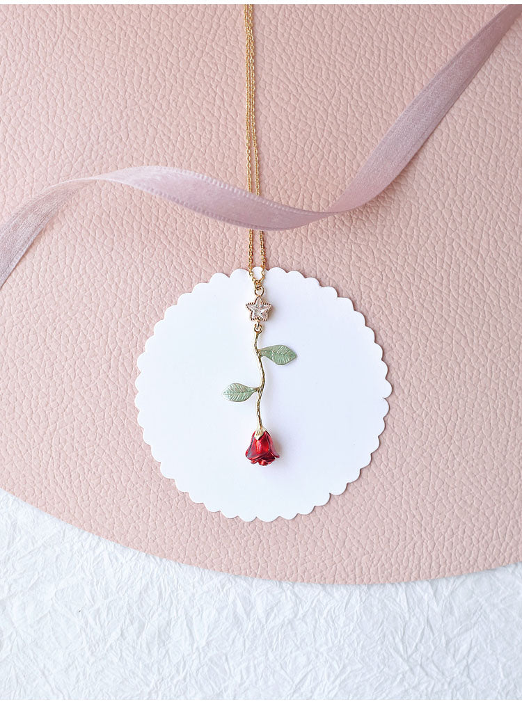 Rose Pendant Handmade Necklace-Style 2