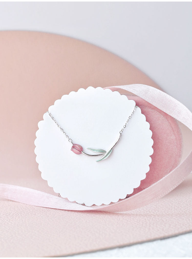 Tulip Sterling Silver Necklace