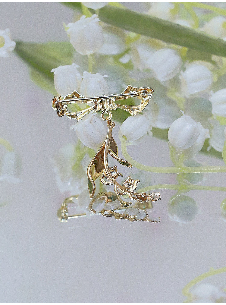 Lily Of The Valley Handmade Brooch