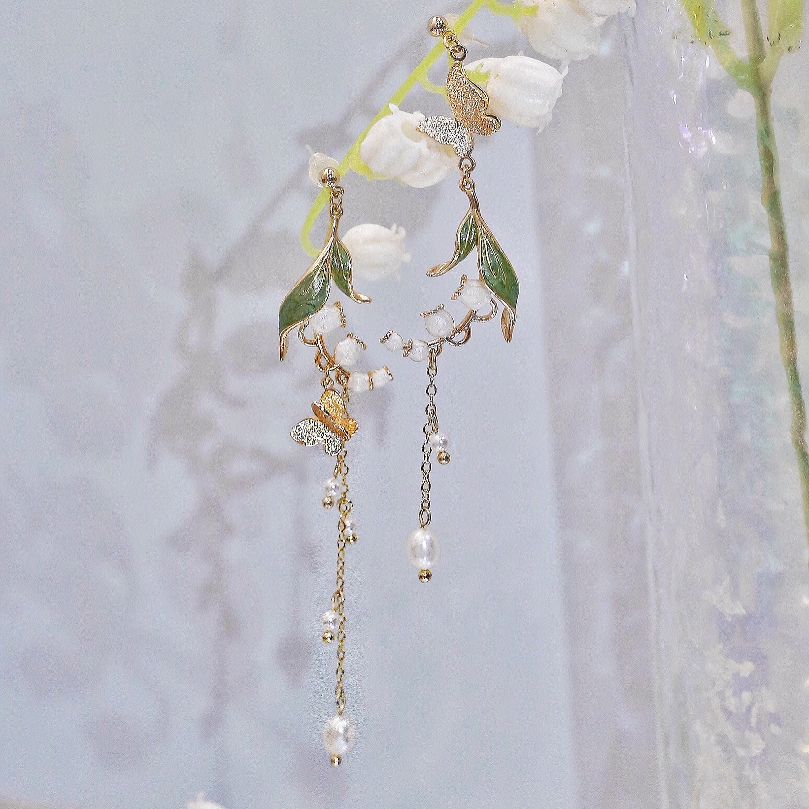 Lily Of The Valley Handmade Ear Clips-Style 1