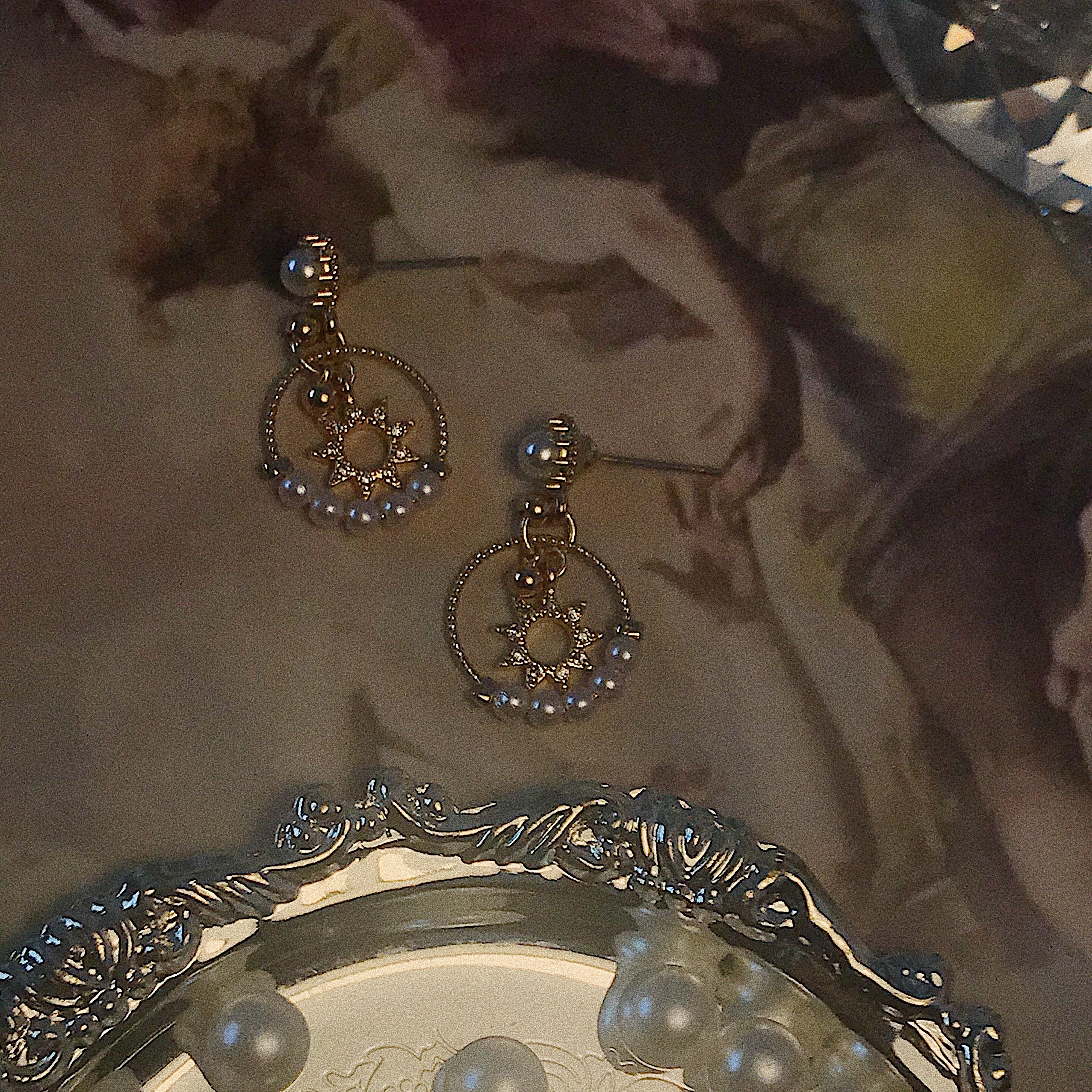 Vintage Baroque Pearl Earrings