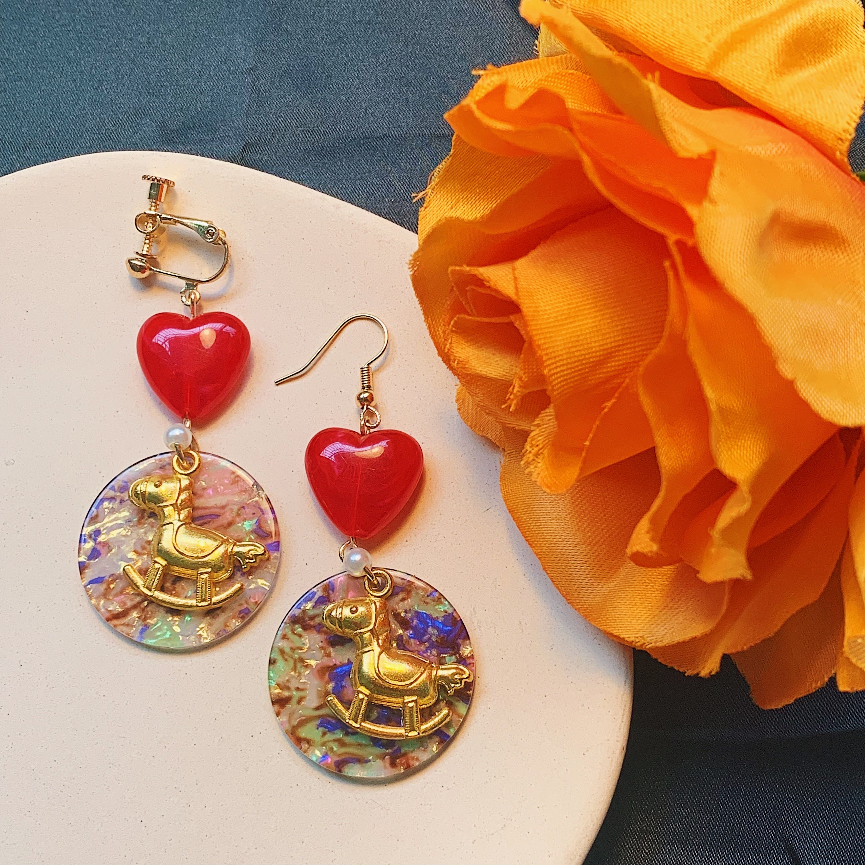 Influencer Program Red Carousel Earrings