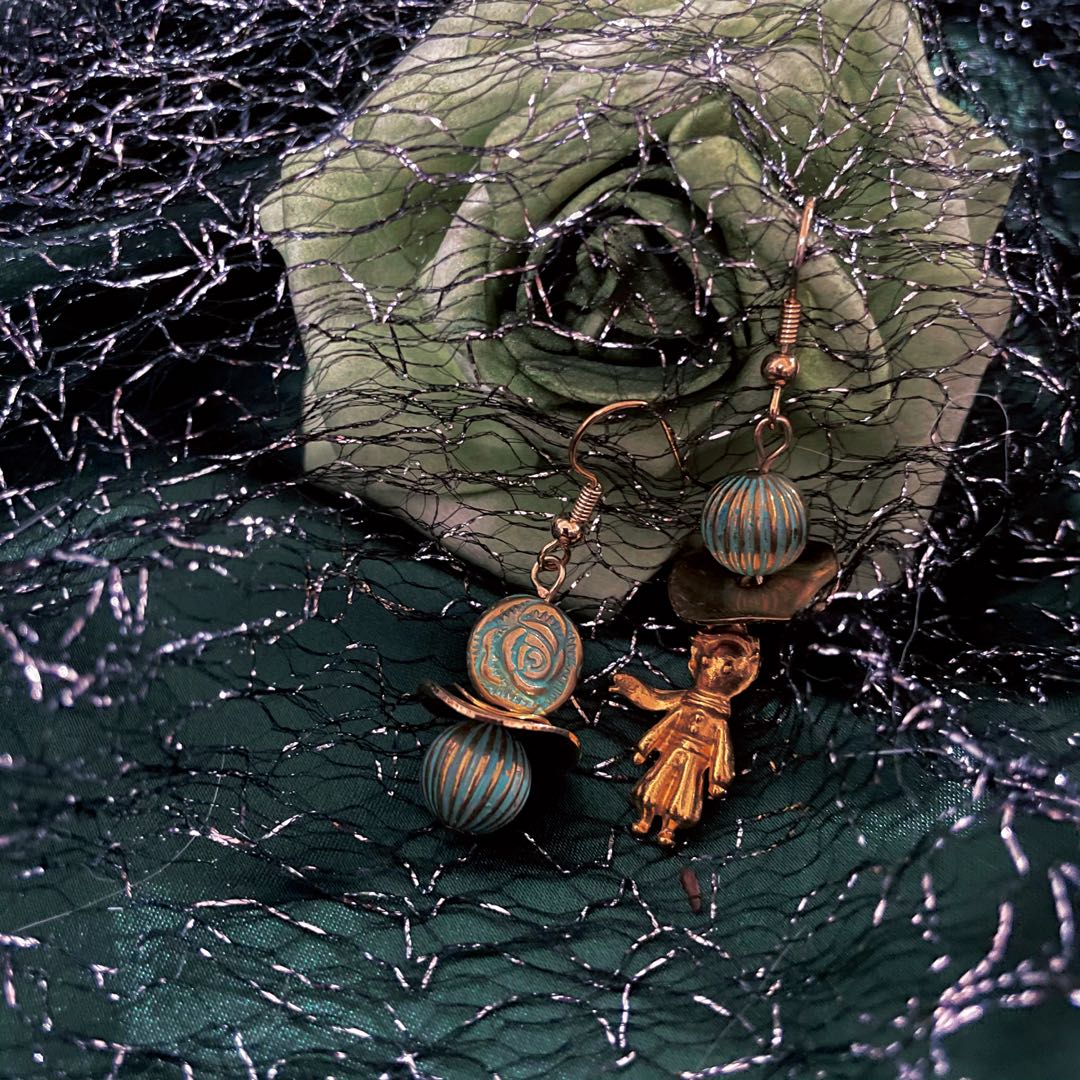 Influencer Program Original Design Little Prince And His Rose Earrings