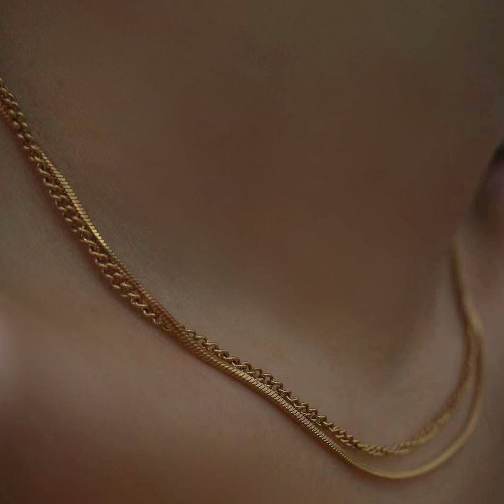 Non-Fading Clavicle Chain Double-Layer Handmade Necklace